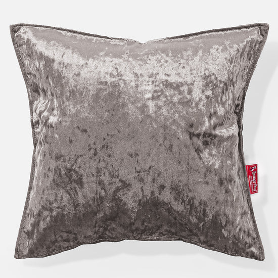 Kæmpe Pude 70 x 70cm - Vintage-fløjl  Sølv 01