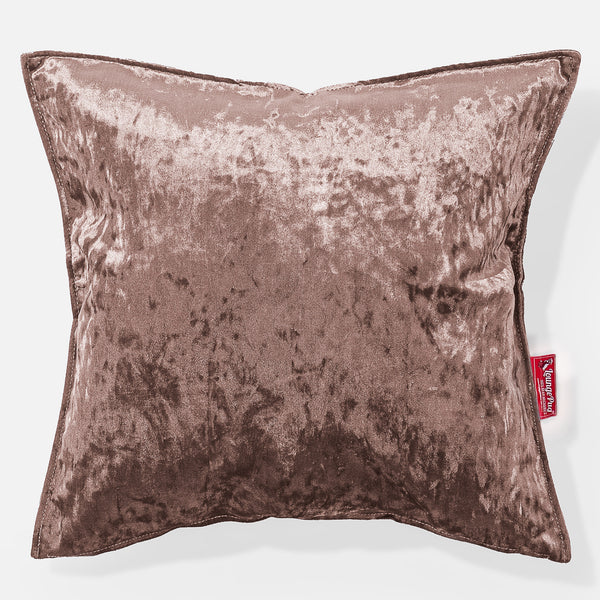 Pude 47 x 47cm - Vintage-fløjl Trøffel 01