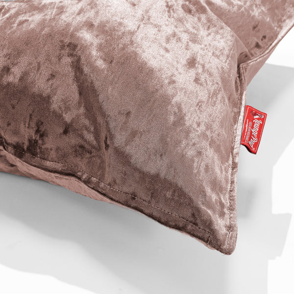 Pudebetræk 47 x 47cm - Vintage-fløjl Trøffel Fabric Close-up Image
