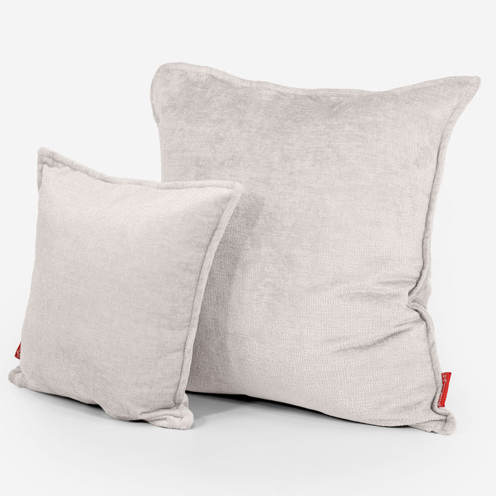Pudebetræk 47 x 47cm - Chenille Cremefarvet 02