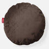 Rund Pude 50cm - Fløjl Espresso 01