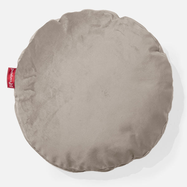 Rund Pude 50cm - Fløjl Mink 01