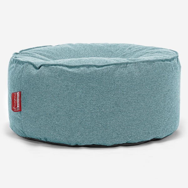 Rund Puf - Interalli-uld Cyan 01