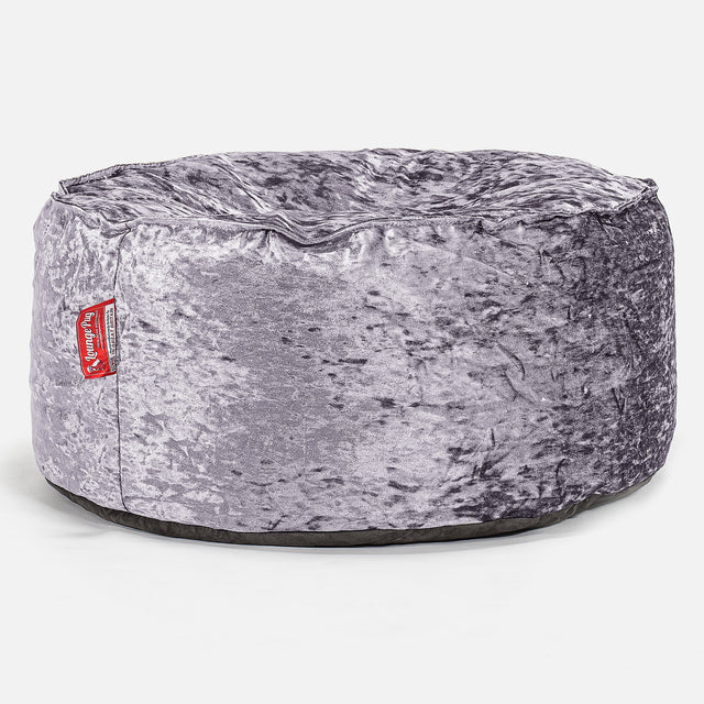 Rund Puf - Vintage-fløjl Lavender 01