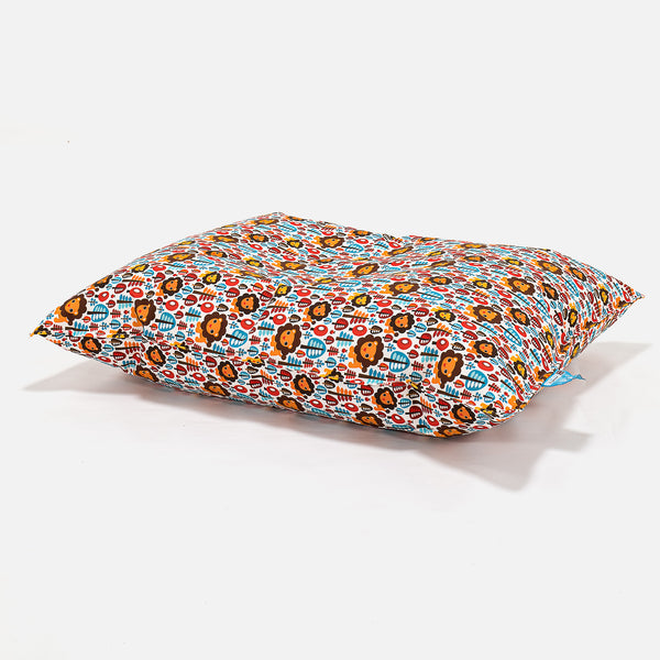 Sækkestol Pude Børn 1-6 år - Trykt Løve Fabric Close-up Image