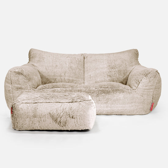 Josephine Sofasækkestol - Imiteret Kaninpels Gyldenbrun 02