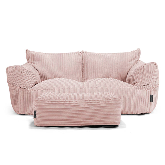 Josephine Sofasækkestol - Klassisk Jernbanefløjl Blush Lyserød 02