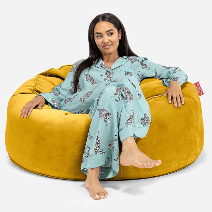 Sækkestol Sofa 'Mammut' - Fløjl Guld 01