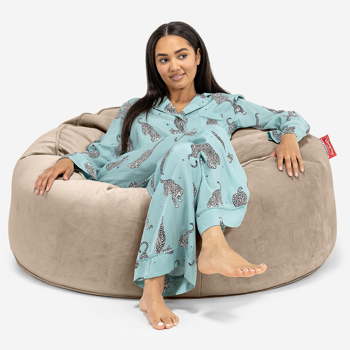 Sækkestol Sofa 'Mammut' - Fløjl Mink 01