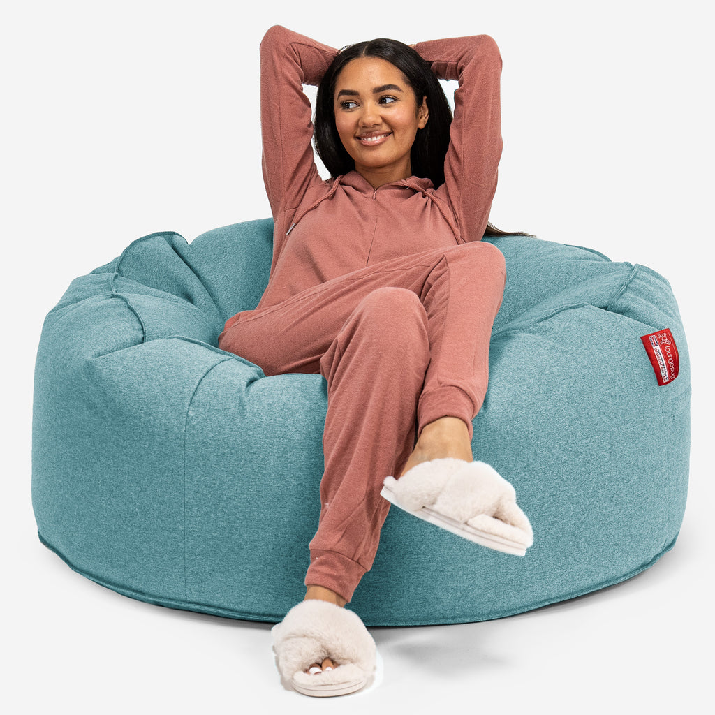 Sækkestol Sofa 'Mammut' - Interalli-uld Cyan 01