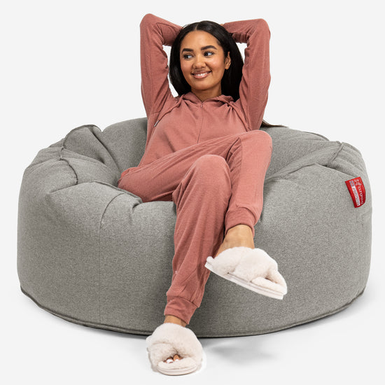 Sækkestol Sofa 'Mammut' - Interalli-uld Sølv 01