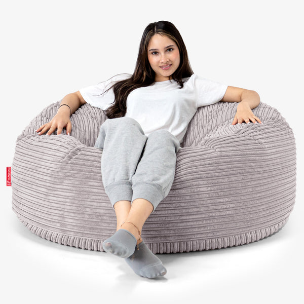 Sækkestol Sofa 'Mammut' - Klassisk Jernbanefløjl Aluminium Søl 01