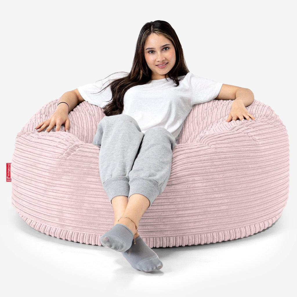 Sækkestol Sofa 'Mammut' - Klassisk Jernbanefløjl Blush Lyserød 01