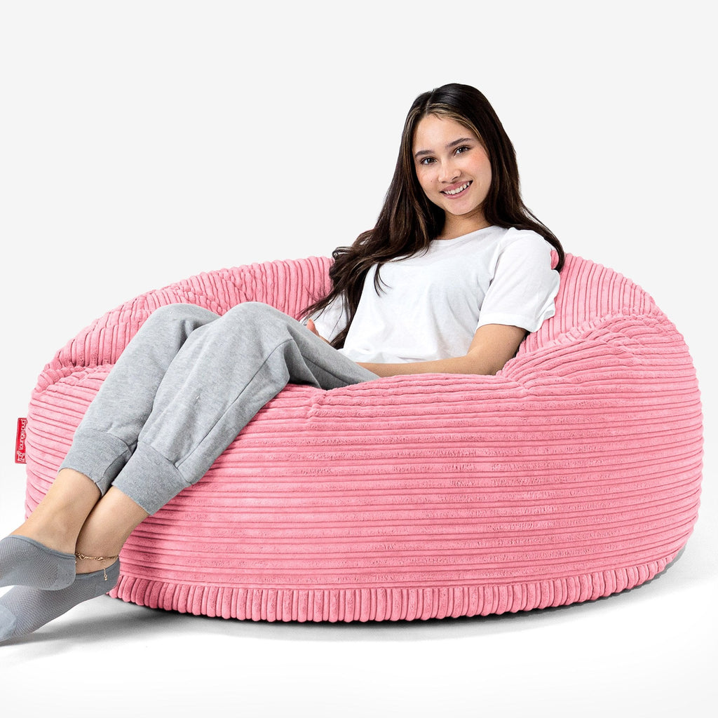Sækkestol Sofa 'Mammut' - Klassisk Jernbanefløjl Koral 04