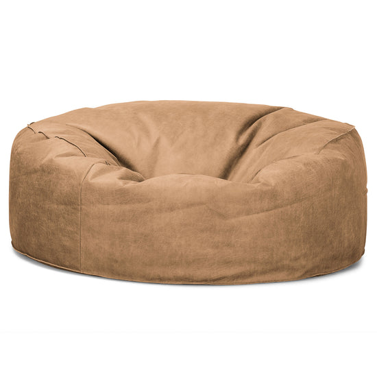 Sækkestol Sofa 'Mammut' - Nødstedte Læder Lysebrun 04