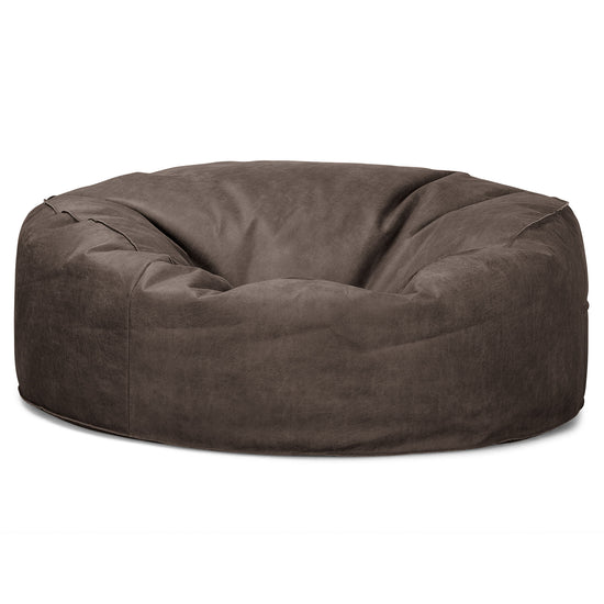 Sækkestol Sofa 'Mammut' - Nødstedte Læder Skifergrå 04