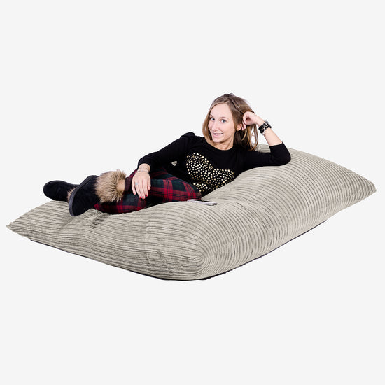 Sækkestol XL - Klassisk Jernbanefløjl Mink 03