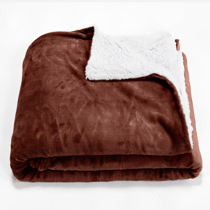 Sherpa Tæppe - Sherpa fleece Brun 01