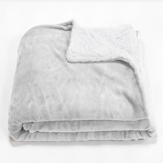 Sherpa Tæppe - Sherpa fleece Lysegrå 01