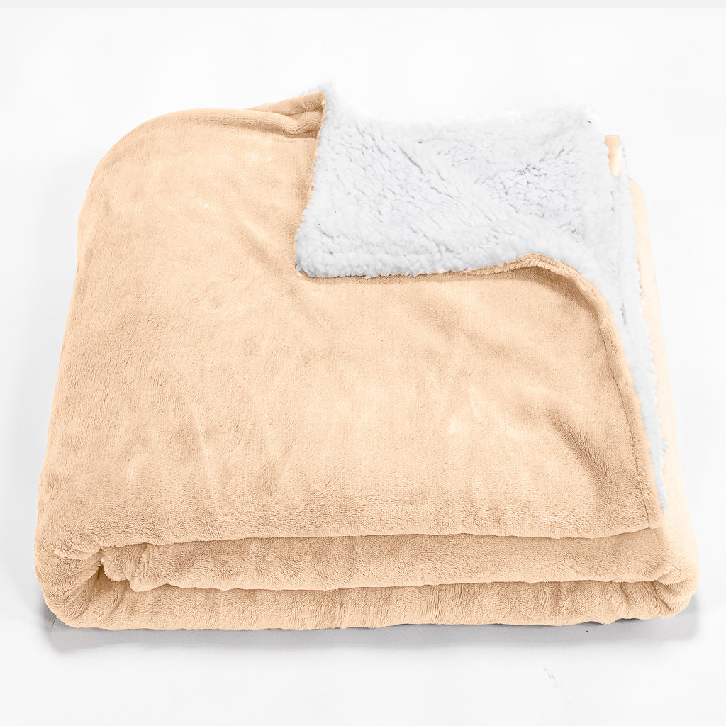 Sherpa Tæppe - Sherpa fleece Lys Mink 01