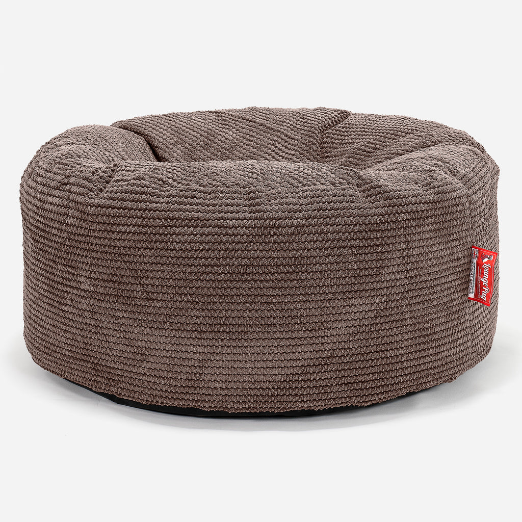 Rund Puf - Pom Pom Chokolade Brun 01