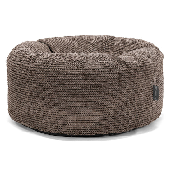 Rund Puf - Pom Pom Chokolade Brun 01