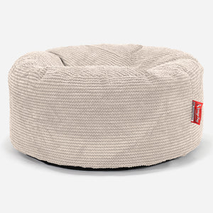 Rund Puf - Pom Pom Cremefarvet