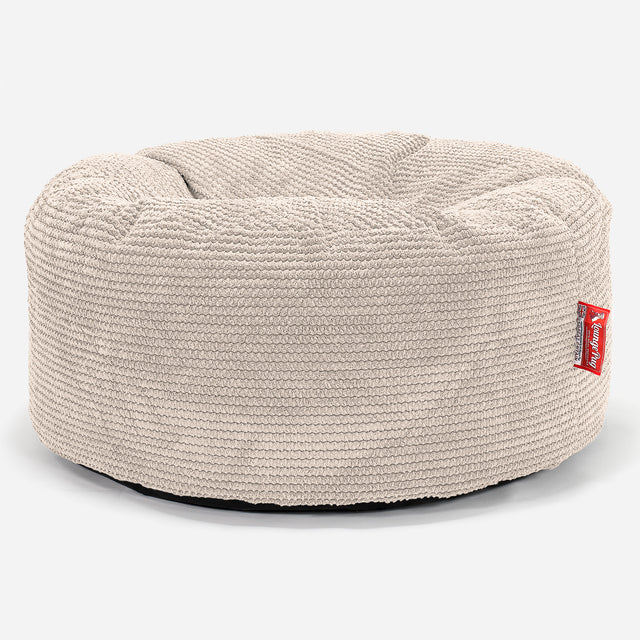 Rund Puf - Pom Pom Cremefarvet 01
