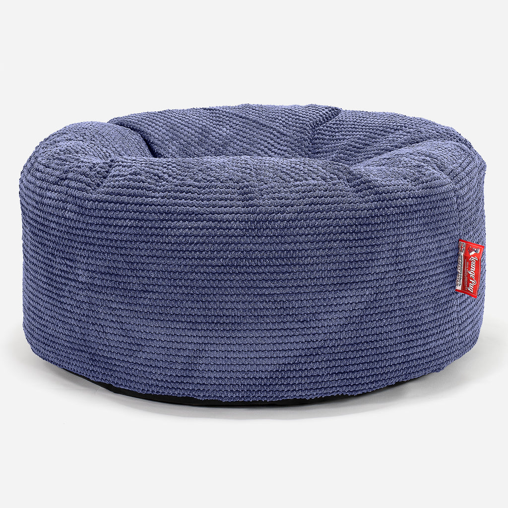 Rund Puf - Pom Pom Lilla 01