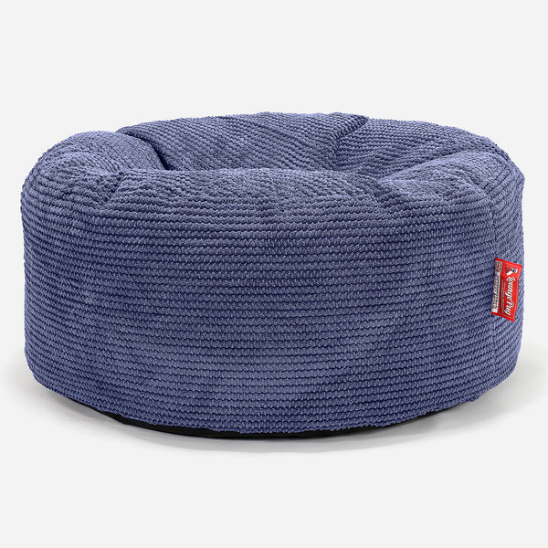 Rund Puf - Pom Pom Lilla 01