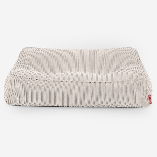 Sloucher Sækkesofa - Klassisk Jernbanefløjl Elfenben 01