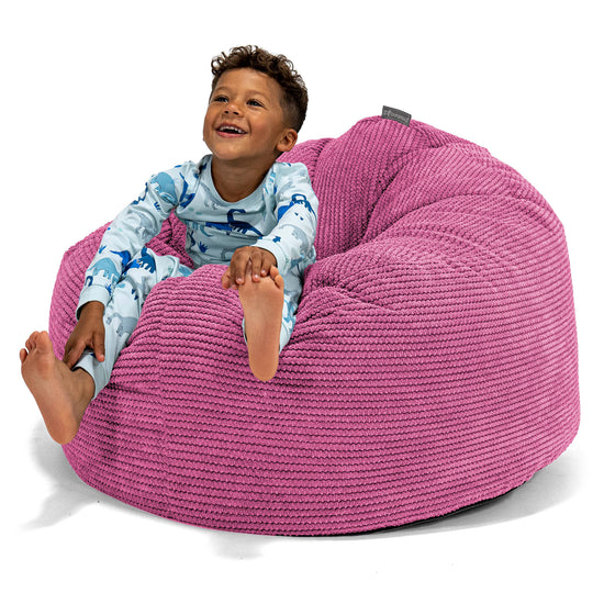 Snuggle Kæmpe Sækkestol til Børn 3-8 år - Pom Pom Pink 01