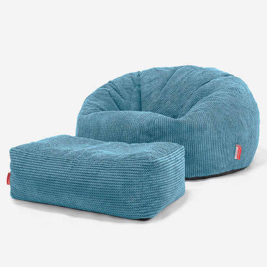 Sofasækkestol til Børn 6-14 år - Pom Pom Turkis Blå 03