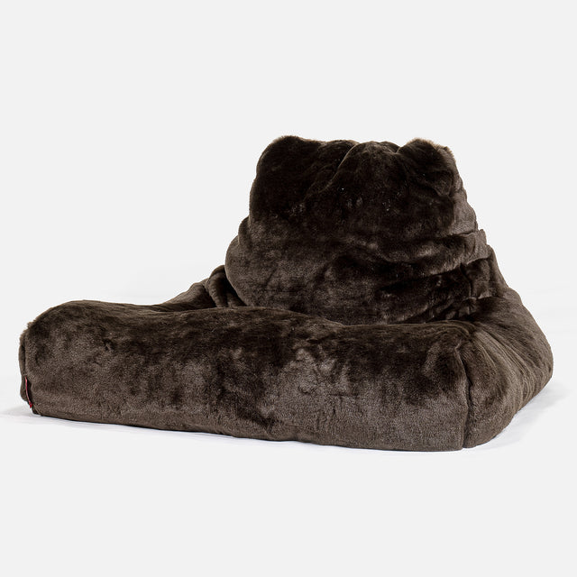 Lounge Sækkestol Sofa XXL - Falsk Pels Brun 01