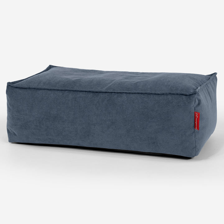 Stor Fodskammel - Babyfløjl Navy 01