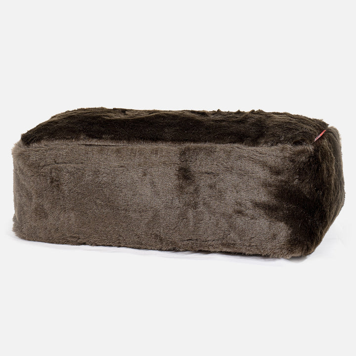 CloudSac 100 Fodskammel med Memory Skum - Falsk Pels Brun 01
