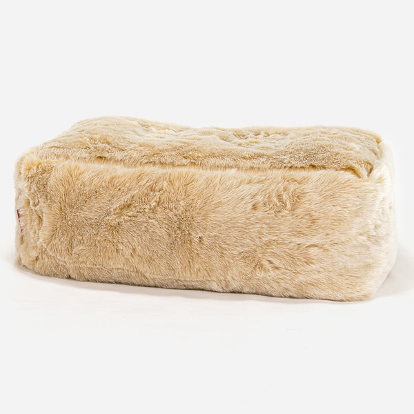 CloudSac 100 Fodskammel med Memory Skum - Falsk Pels Hvid 01