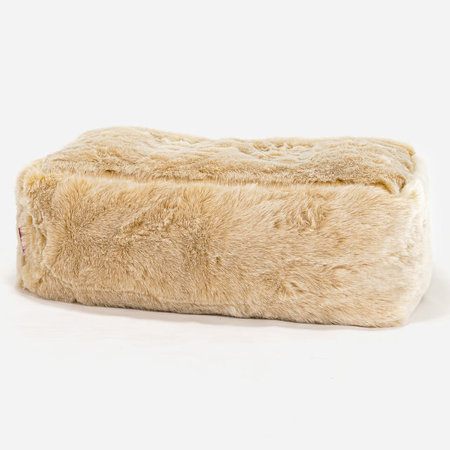 CloudSac 100 Fodskammel med Memory Skum - Falsk Pels Hvid 01