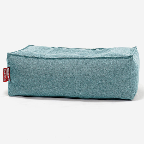 CloudSac 100 Fodskammel med Memory Skum - Interalli-uld Cyan 01