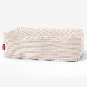 CloudSac 100 Fodskammel med Memory Skum - Klassisk Jernbanefløjl Elfenben