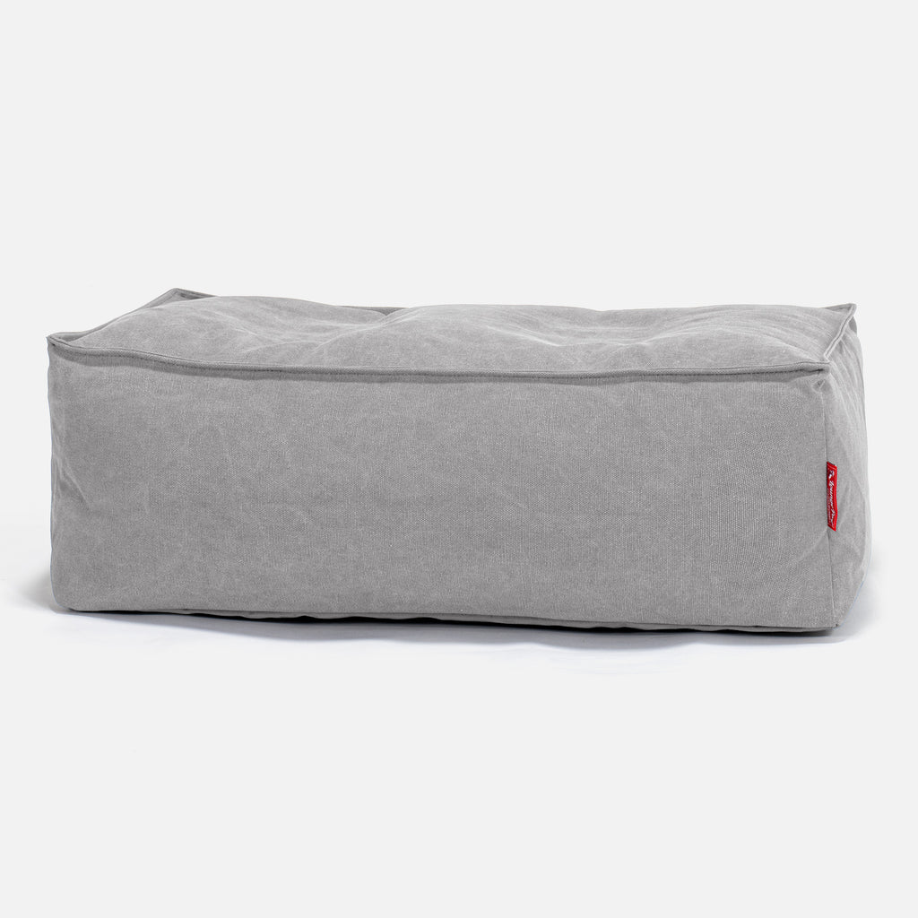 Stor Fodskammel - Stonewashed denim Grå 01
