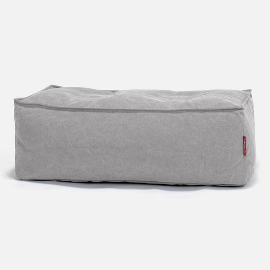 Stor Fodskammel - Stonewashed denim Grå 01