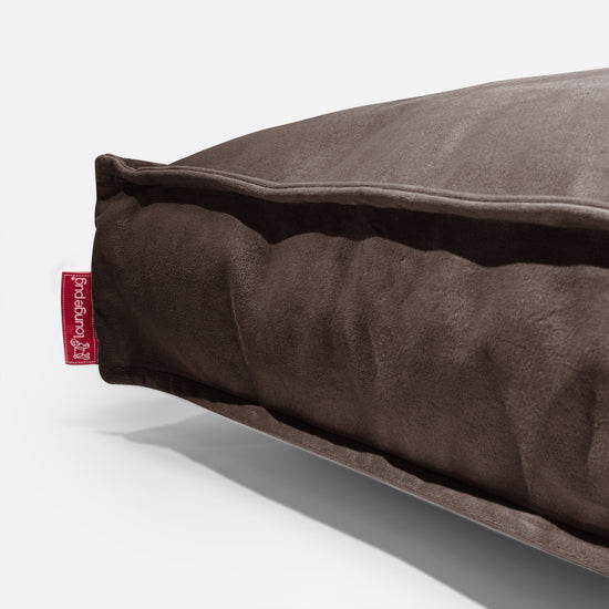 Stor Gulvpude - Fløjl Espresso 04