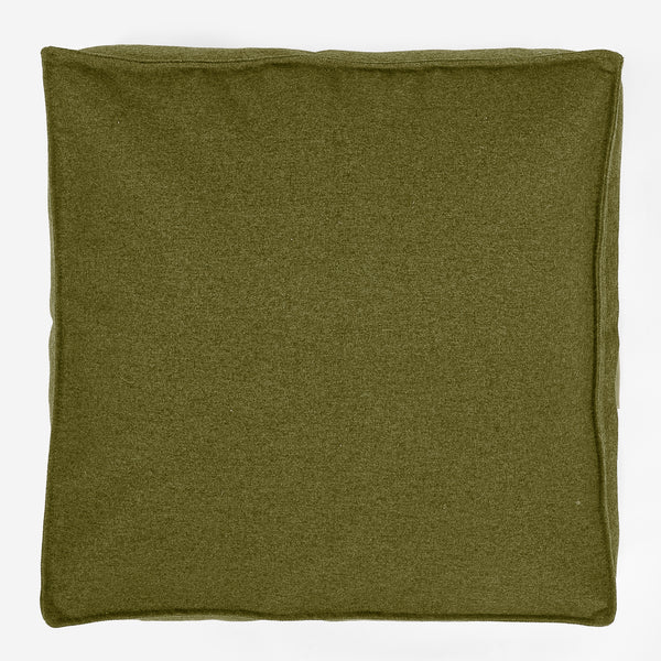 Stor Gulvpude - Interalli-uld Limegrøn Fabric Close-up Image