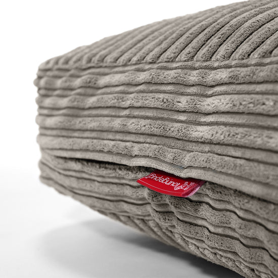 Stor Gulvpude - Klassisk Jernbanefløjl Mink 02