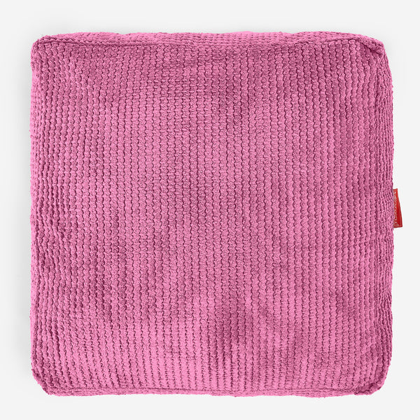 Stor Gulvpude - Pom Pom Pink Fabric Close-up Image