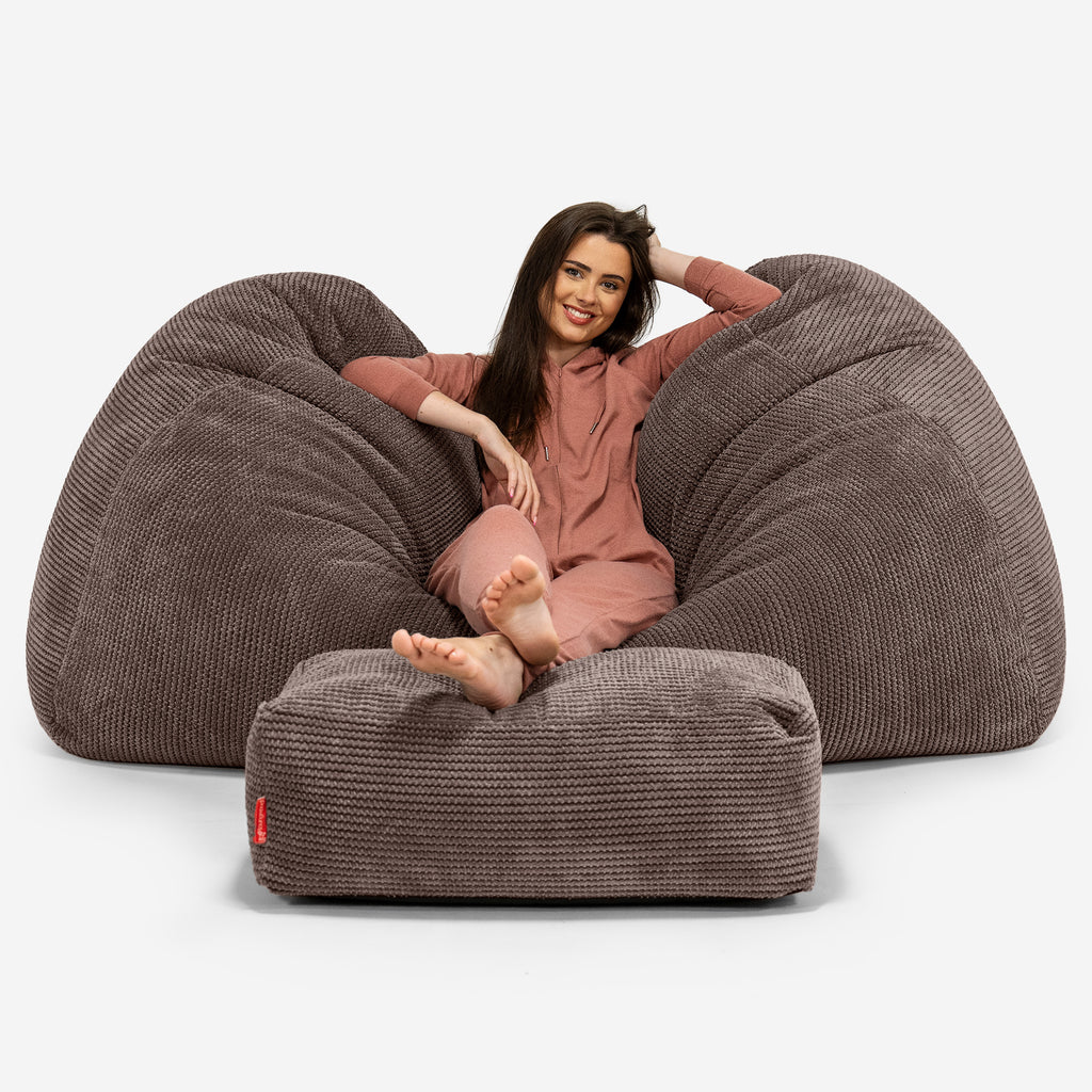 Stor Sækkestol Sofa - Pom Pom Chokolade Brun 03