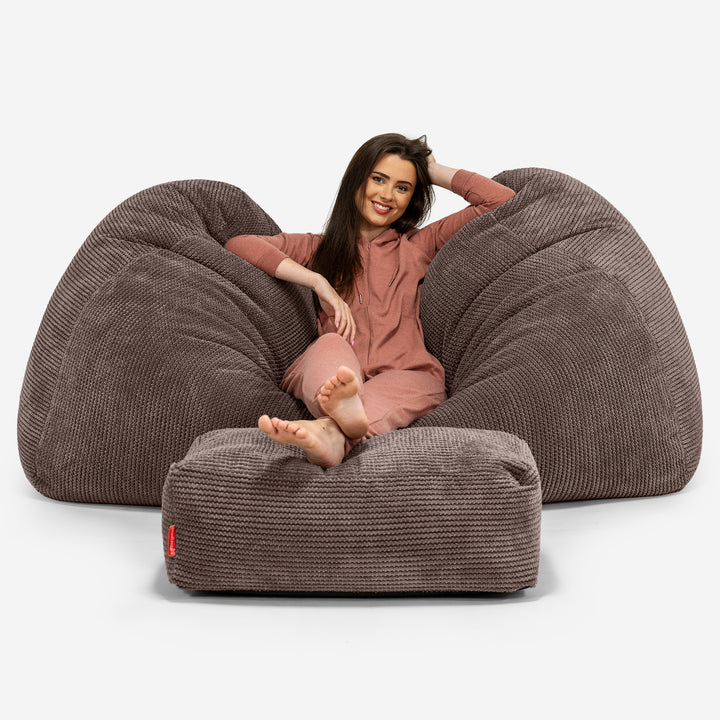 Stor Sækkestol Sofa - Pom Pom Chokolade Brun 03