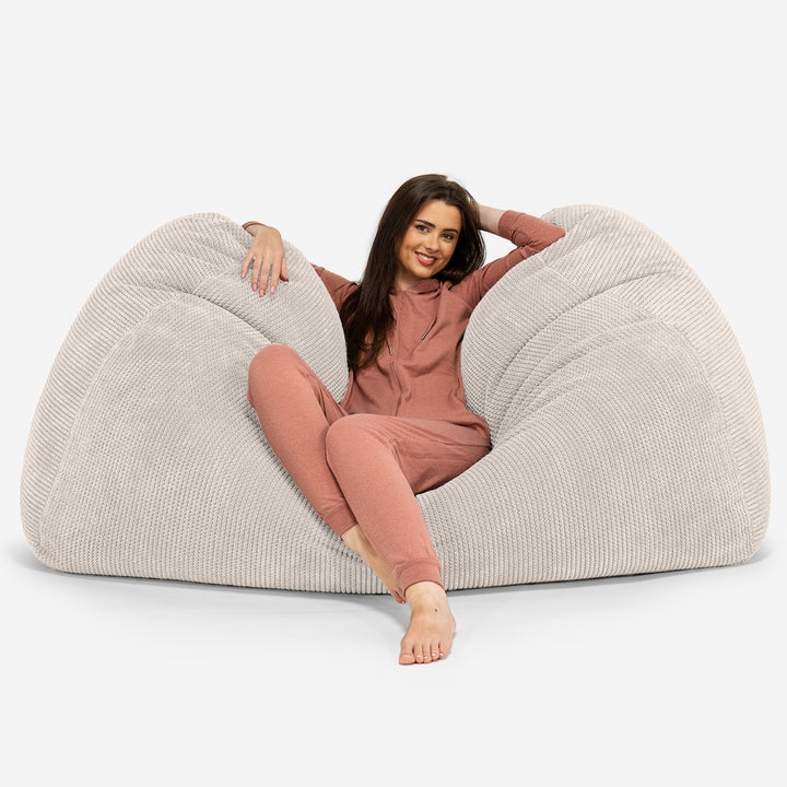 Stor Sækkestol Sofa - Pom Pom Cremefarvet 02