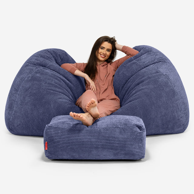 Stor Sækkestol Sofa - Pom Pom Lilla 03